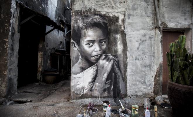 Child Mural At Prangin Canal (Marking George Town)