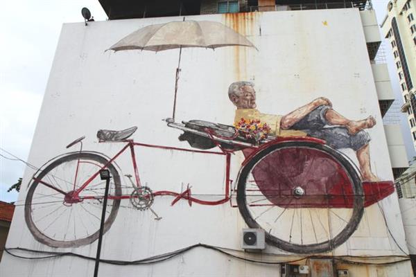 Trishaw Man (Marking George Town)